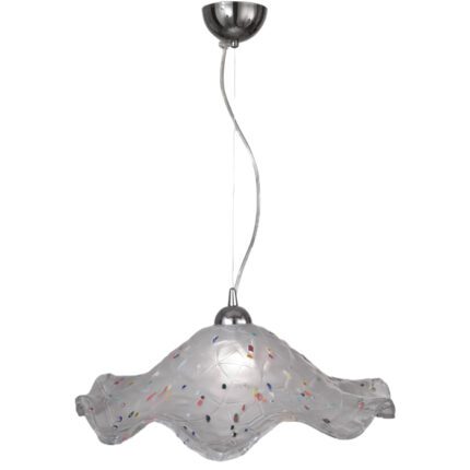 Lampa moderna suspendata Murruna, abajur din sticla, 1xE27