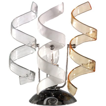 Veioza Ricciolo, structura din metal si sticla colorata, 1xE14