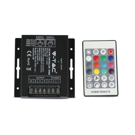 Controler RGBW cu telecomanda, DC:12-24V, 4 canale 6A, RF