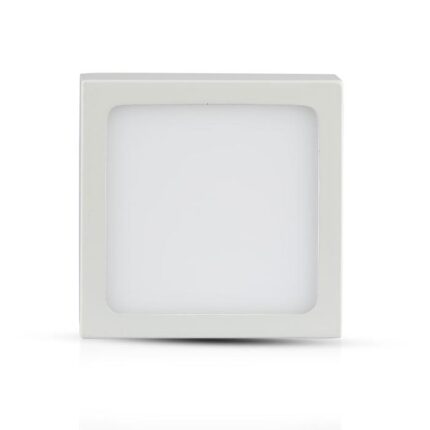 Spot LED aplicat, 6W, patrat, 90x90 mm, lumina rece, corp alb